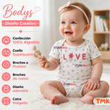 Pack 5 Bodys Manga Corta 100% Algodón Tedmimak Bebé Niña Flowers
