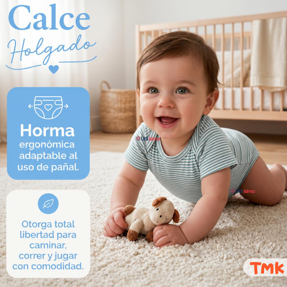 Pack 5 Bodys Manga Corta 100% Algodón Tedmimak Bebé Niño Bear