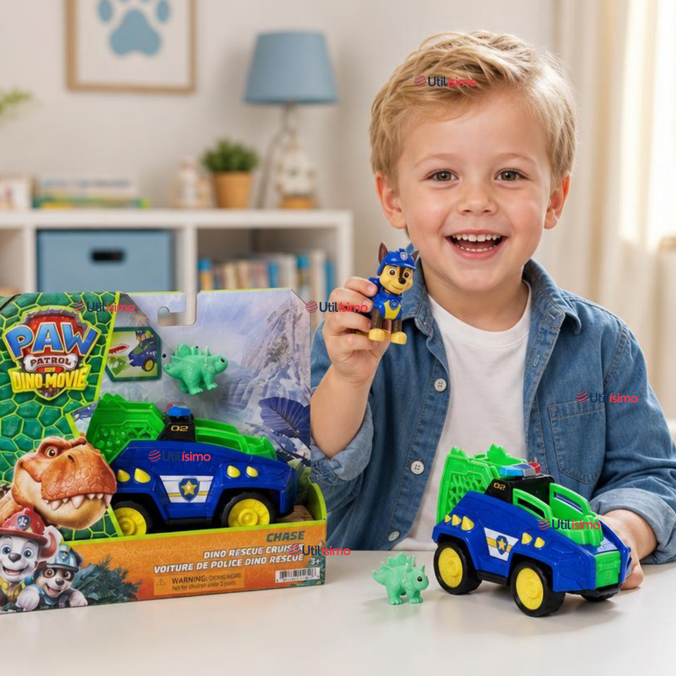 Paw Patrol Dino Movie Vehiculo Shase Juguete Infantil Niño