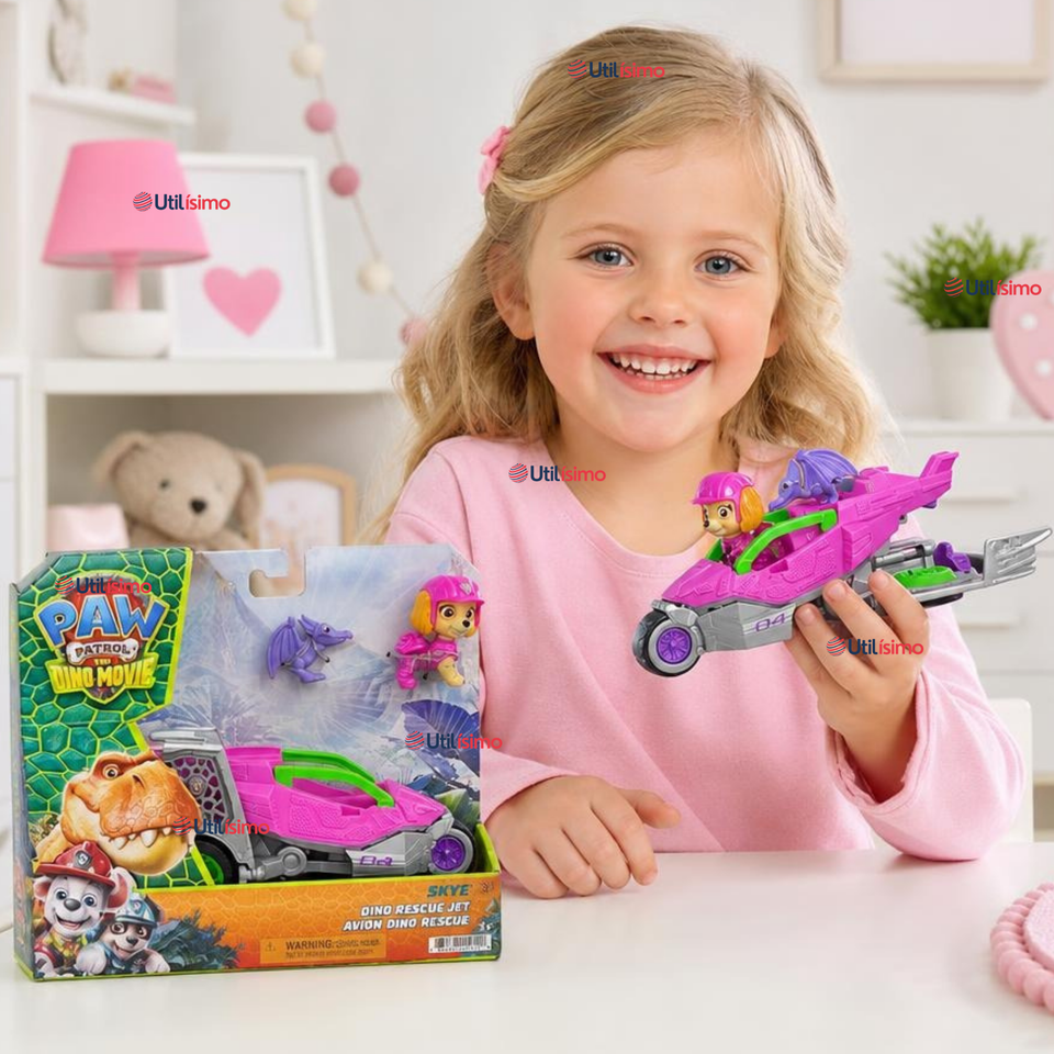 Paw Patrol Dino Movie Vehiculo Skye Juguete Infantil Niña