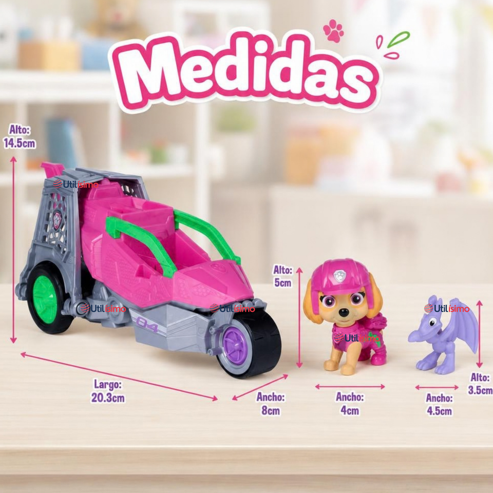 Paw Patrol Dino Movie Vehiculo Skye Juguete Infantil Niña