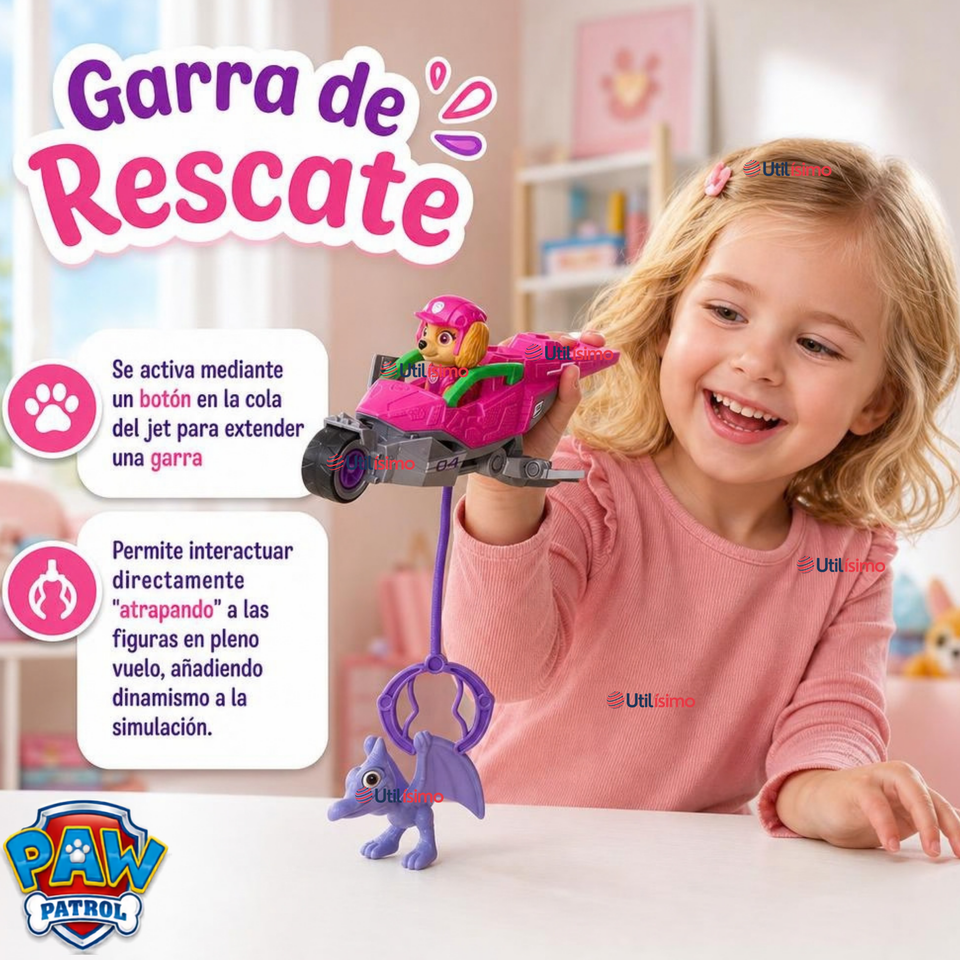 Paw Patrol Dino Movie Vehiculo Skye Juguete Infantil Niña