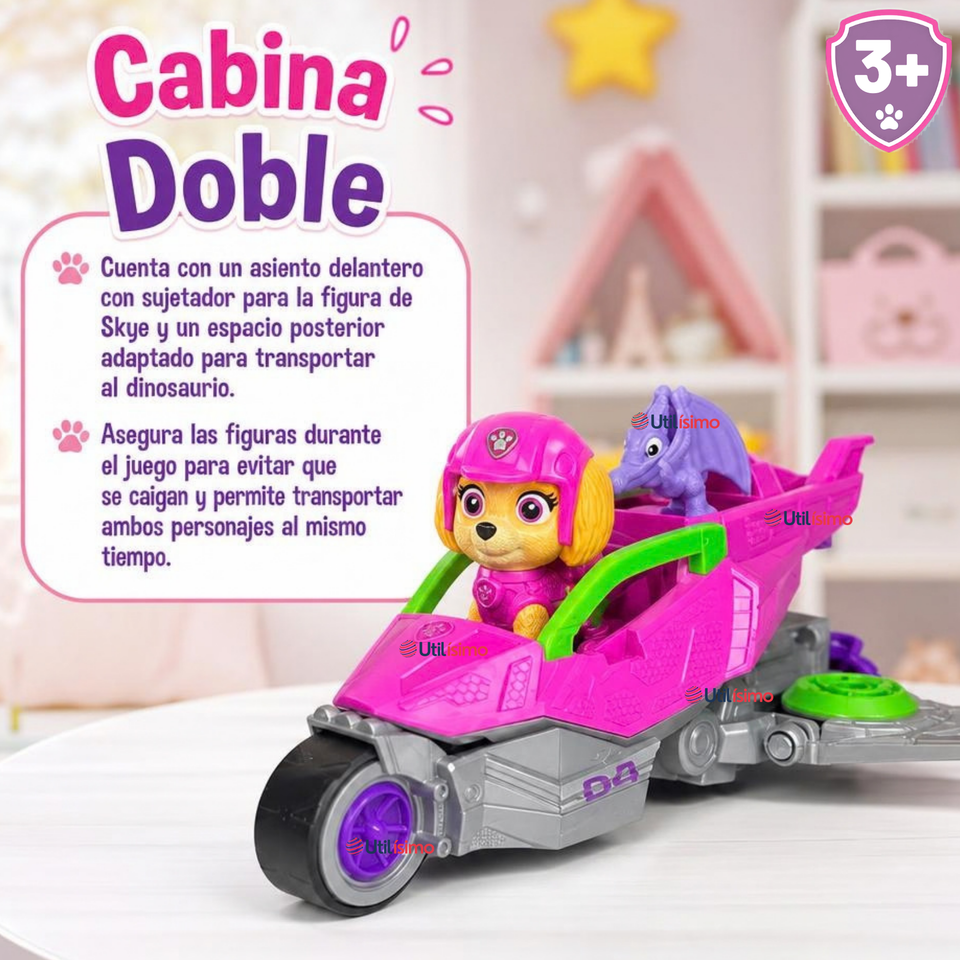 Paw Patrol Dino Movie Vehiculo Skye Juguete Infantil Niña