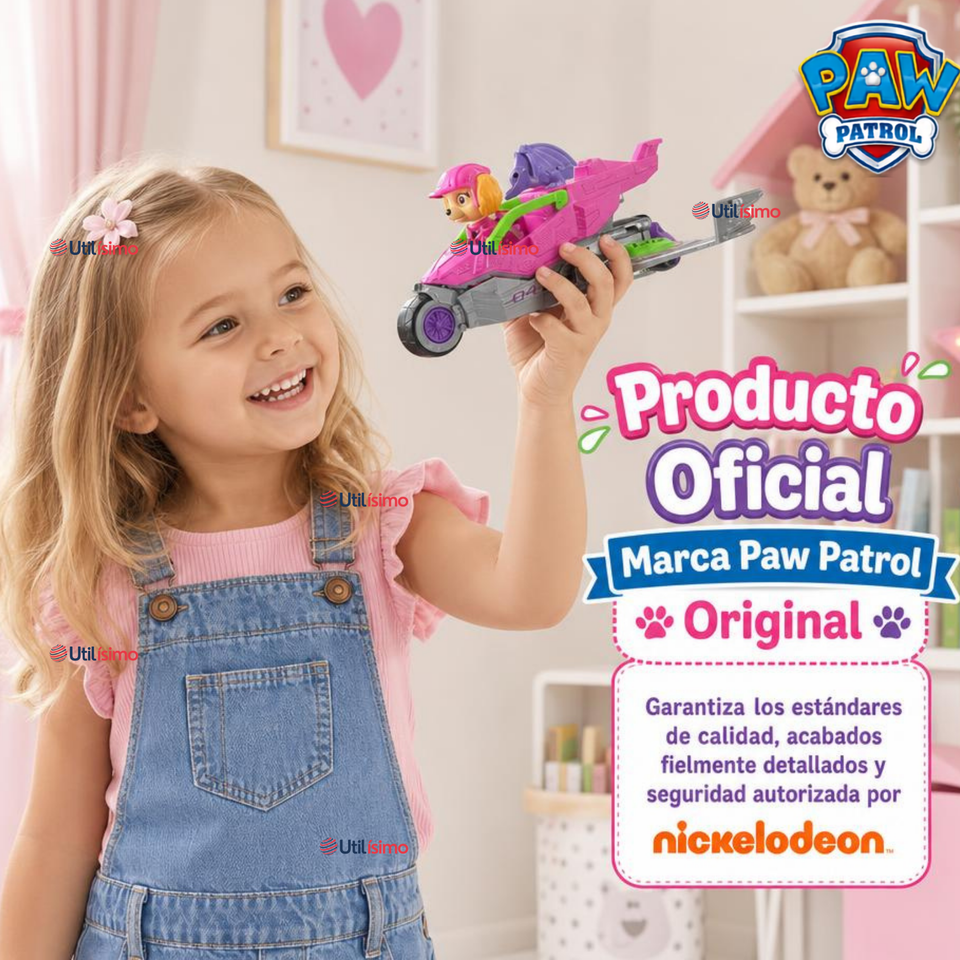 Paw Patrol Dino Movie Vehiculo Skye Juguete Infantil Niña