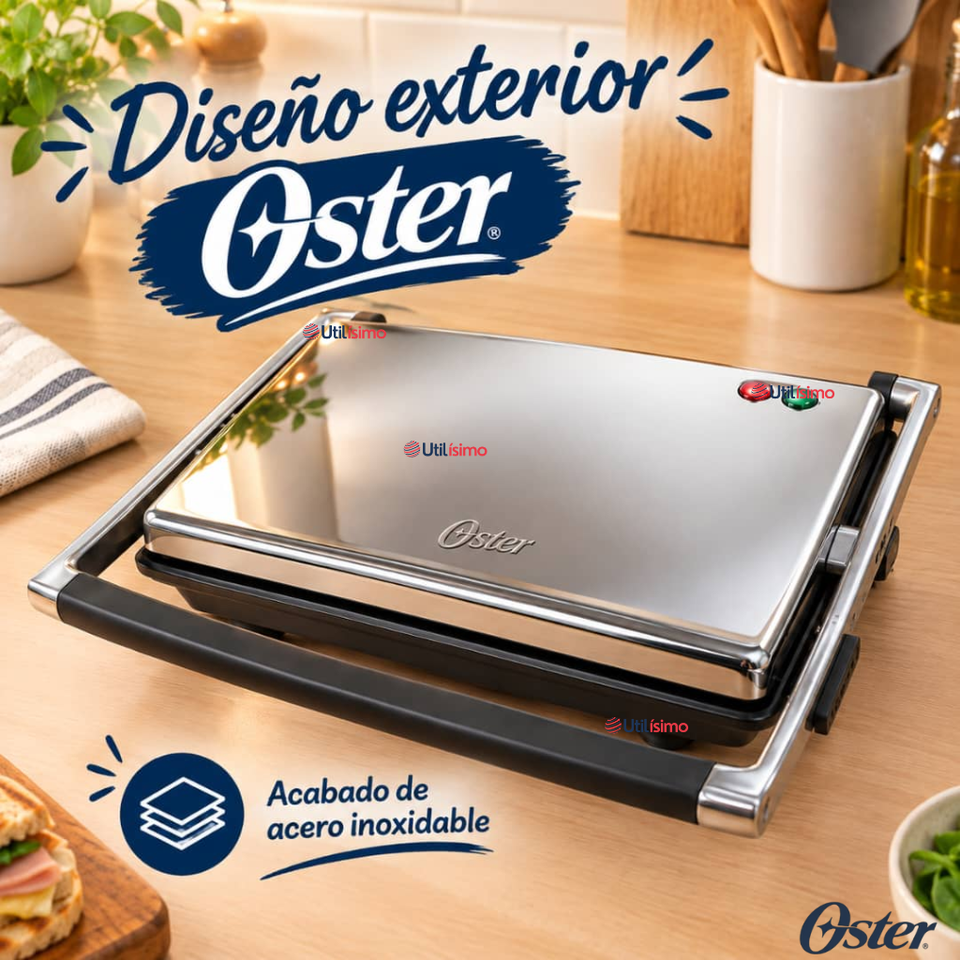 Plancha panini Oster® de superficie plana CKSTSM3884 Antiadherente