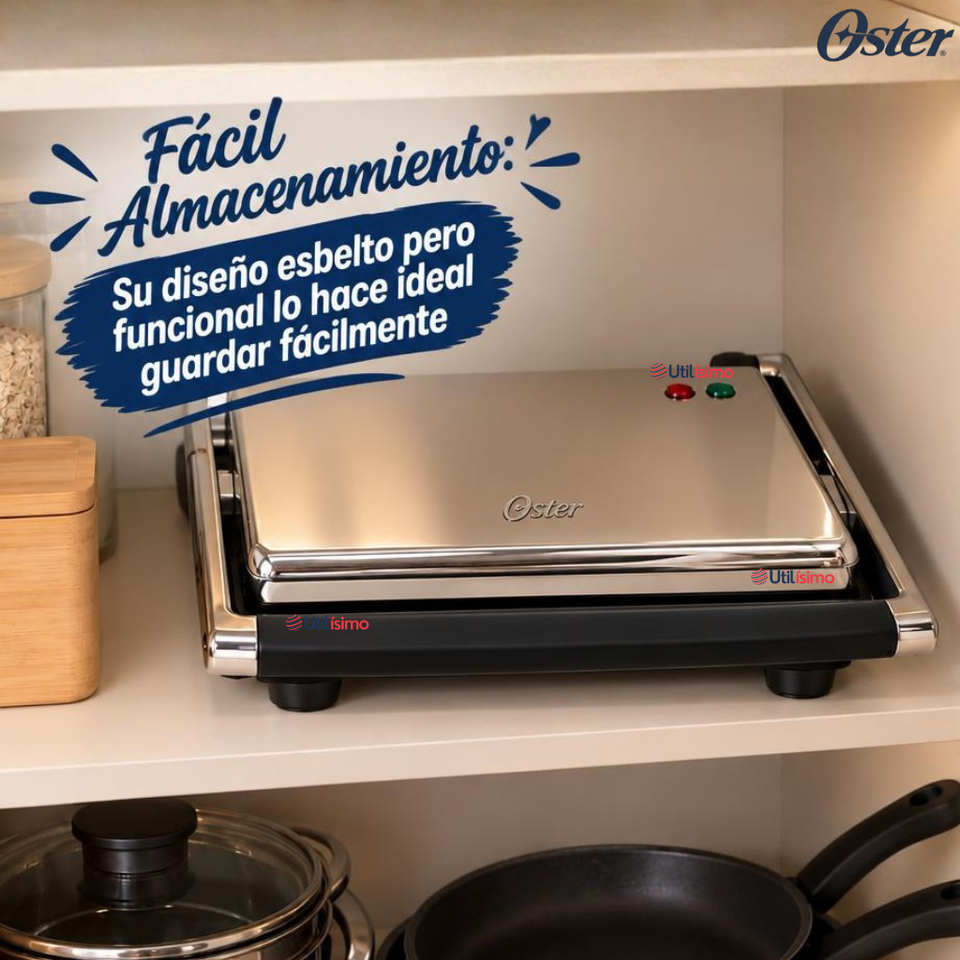Plancha panini Oster® de superficie plana CKSTSM3884 Antiadherente