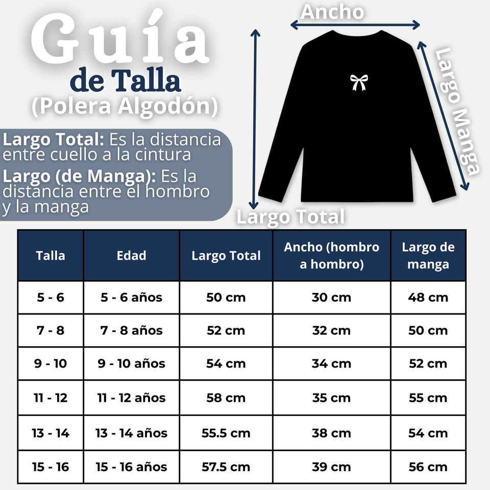 Pack 3 Camisetas Poleras Algodón Cuello Redondo Blanca Primera Capa Manga Larga Niña