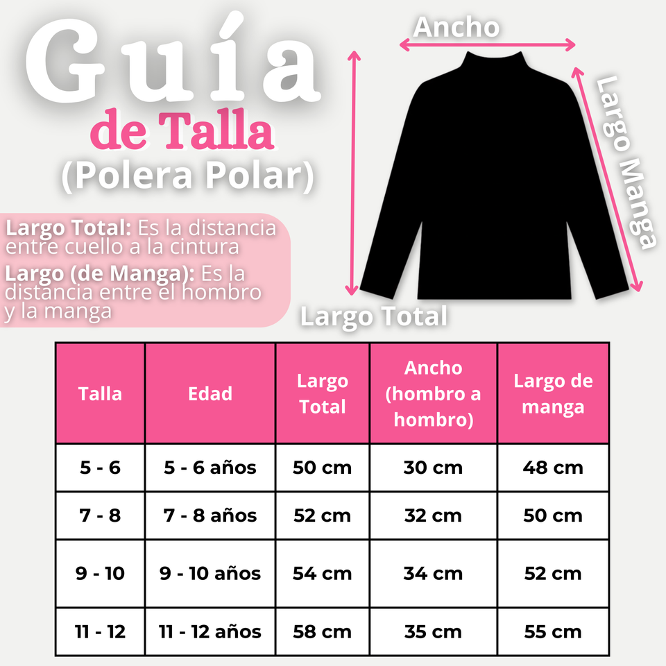 Pack 3 Poleras Camisetas Polar Primera Capa Cuello Beatle Manga Larga Colores Surtido Niña