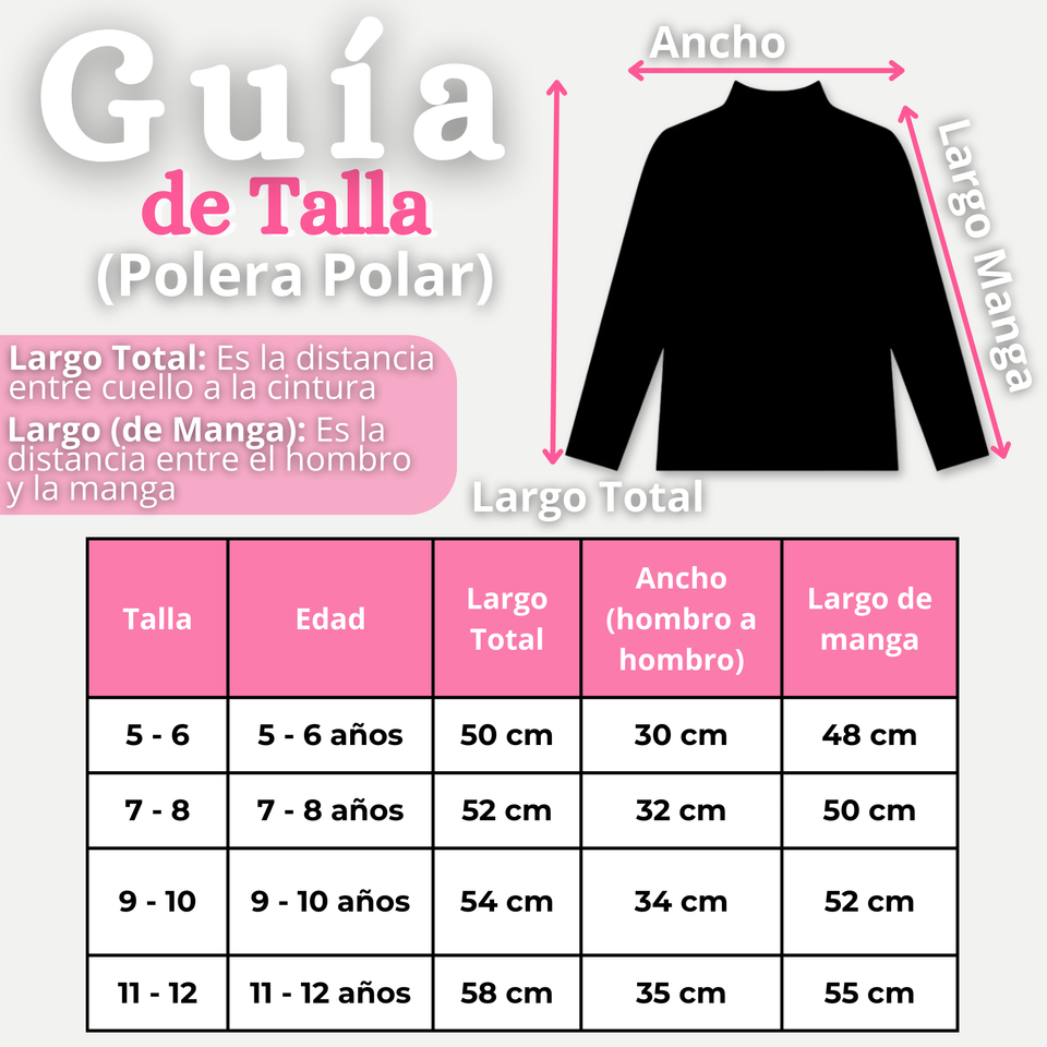 Pack 3 Poleras Camisetas Polar Blanca Primera Capa Cuello Beatle Manga Larga Niña