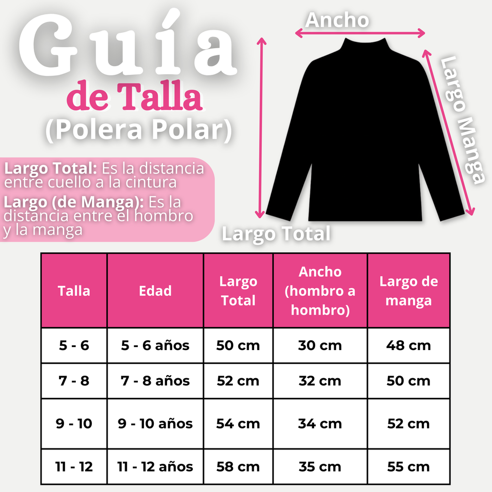 Pack 3 Poleras Camisetas Polar Fucsias Primera Capa Cuello Beatle Manga Larga Niña