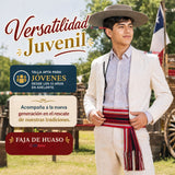 Pack 3 Fajas Huaso Juvenil Fiestas Patrias Bailes Típico Rojo Multicolor
