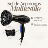 Secador De Cabello Profesional Voluminizador 3500W Potencia y Estilo Con Difusor