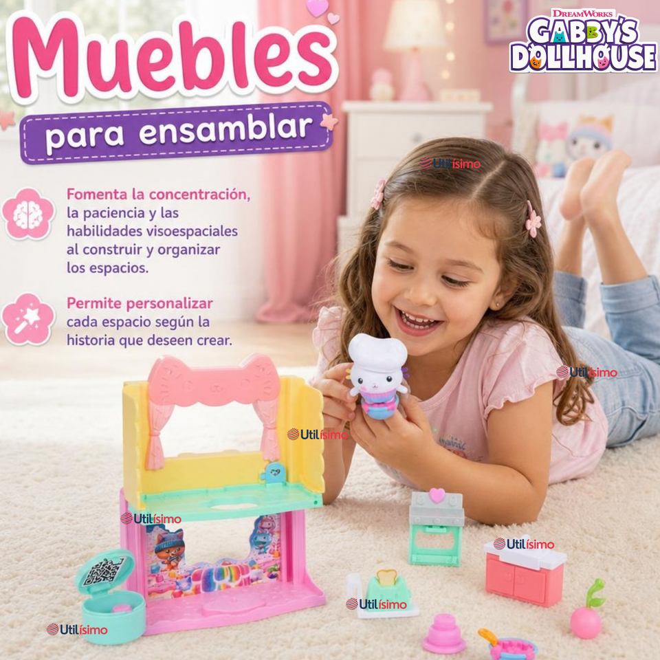 Set 1 Habitación Surtida Gabby's Dollhouse Juguete Infantil Niña