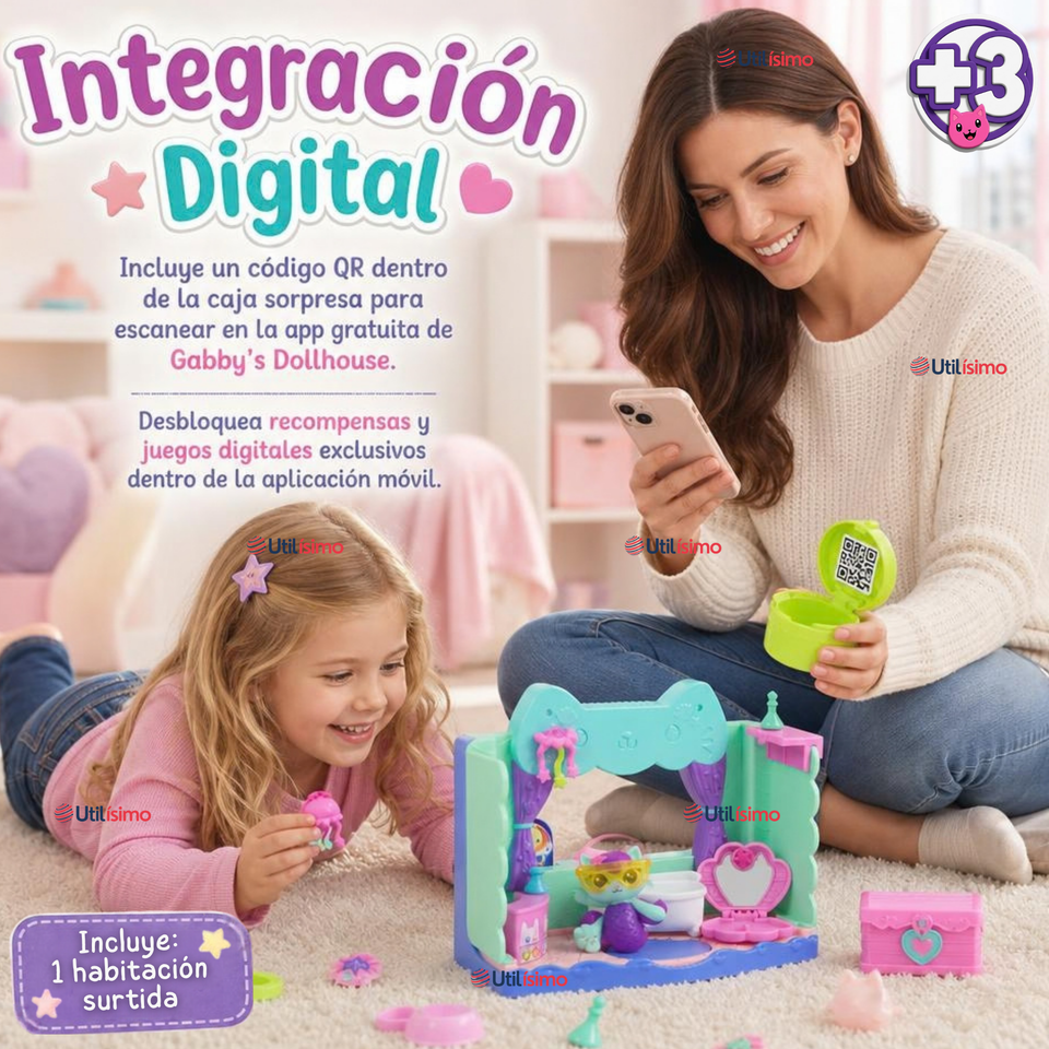 Set 1 Habitación Surtida Gabby's Dollhouse Juguete Infantil Niña