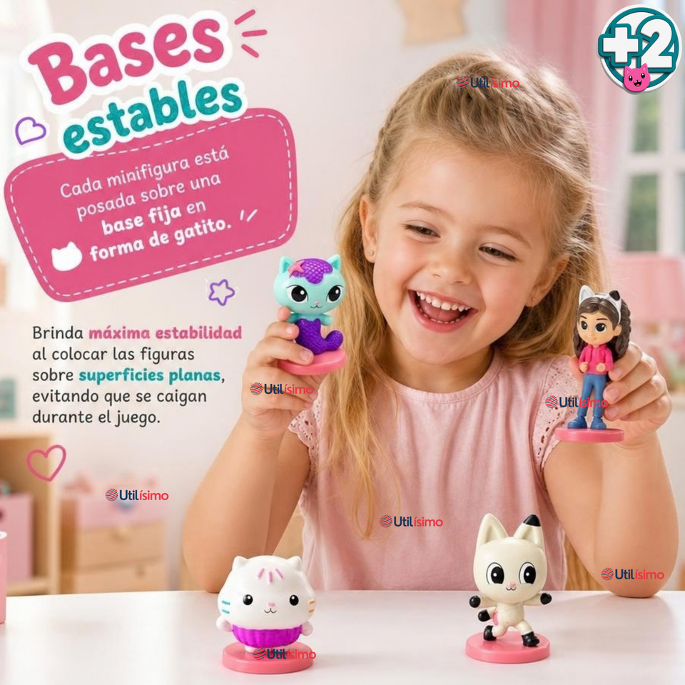 Set de 4 Mini Figuras Gabby's Dollhouse Juguete Infantil Niña