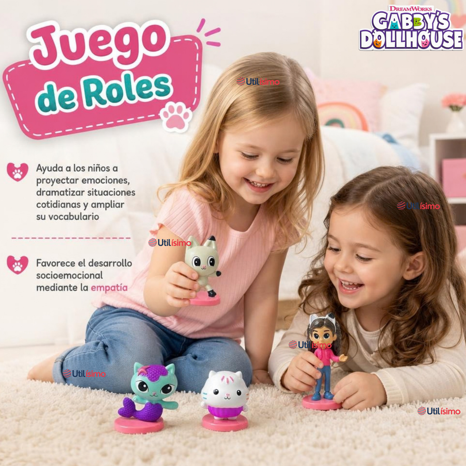 Set de 4 Mini Figuras Gabby's Dollhouse Juguete Infantil Niña