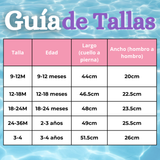 Traje De Baño Enterito Manga Larga con Cremallera y Gorro Bebe Niña Pink Mermaid