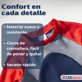 Traje de baño Enterito Con Cremallera  Niño de 2 a 6 años Red Shark