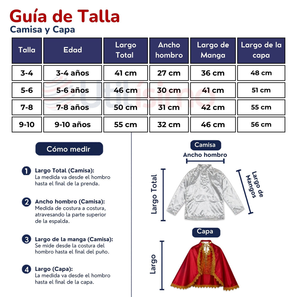 Traje Tirana Diablada Niño 5 Piezas Rojo Baile Típico Fiestas Patrias