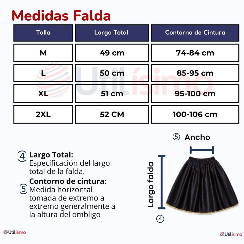 Traje Tirana Diablada Negro 3 Piezas Mujer Baile Típico Fiestas Patrias