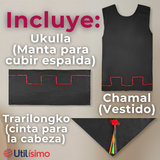 Traje Vestido Mapuche Niña 0 Meses hasta Talla S Vestimenta Típica