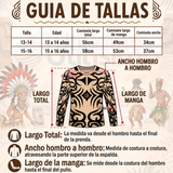 Traje Pascuense Completo 5 Piezas Polera Tatuajes Juvenil Rapa Nui Fiestas Patrias