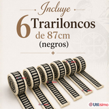 Pack 6 Trariloncos Cintillos Mapuches Negro 87cm Fechas Patrias