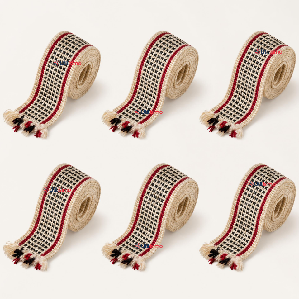Pack 6 Trariloncos Cintillos Mapuches Rojo 87cm Fiestas Patrias