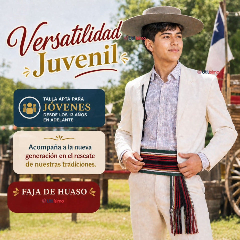 Pack 6 Fajas Huaso Juvenil Fiestas Patrias Bailes Típico Verde Multicolor