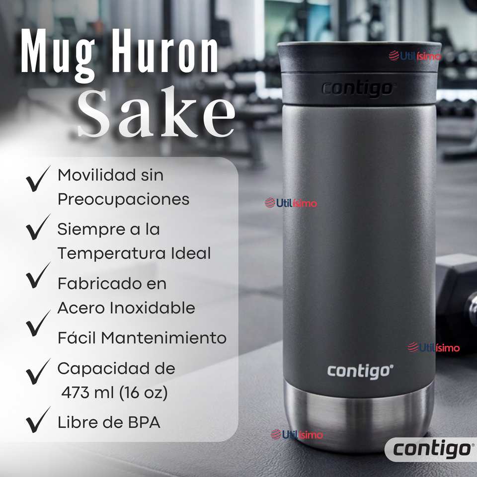Vaso Térmico Contigo® Mug Huron Sake 473 ML Tecnología SNAPSEAL™