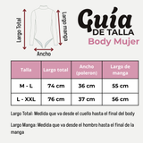 Pack 6 Bodys Manga Larga Bambú Cuello Alto Beatle Mujer Colores Surtidos