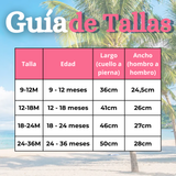 Traje de Baño Flotador Enterito Con Gorro Niña 2 Piezas 9 a 36 Meses Pink Sea