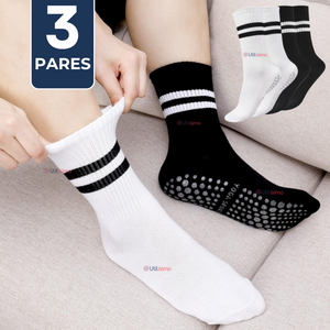Pack 3 Pares Calcetines Antideslizantes Largos Hombre