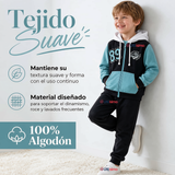 Conjunto Buzo Polerón 2 Piezas 100% Algodón Tedmimak Niño 89 Blue Boy