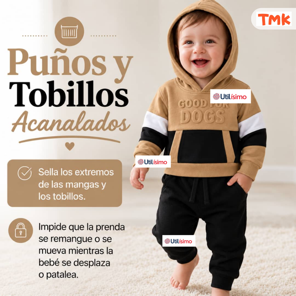 Conjunto Buzo Polerón 2 Piezas 100% Algodón Tedmimak Bebé Niño Good for dogs