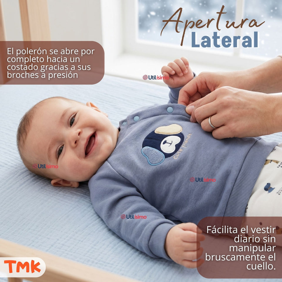 Conjunto Buzo Polerón 2 Piezas Bebé Niño Tedmimak Cute Dog