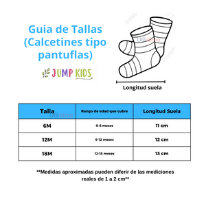 Calcetin Pantufla Antideslizante Niña Verde Jump Kids