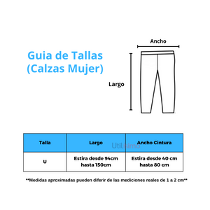 Pack 1 Calza Mujer Polar Gris Sin Costura (Estira hasta XL)