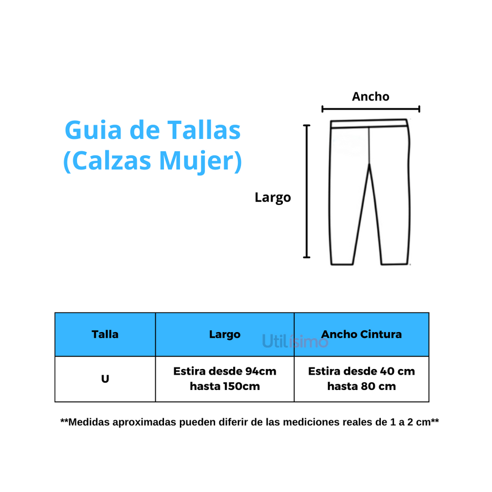 Pack 1 Calza Mujer Polar Gris Sin Costura (Estira hasta XL)