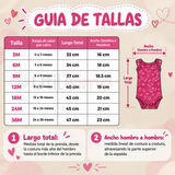 Pack 4 Bodys Sin Manga 100% Algodón Tedmimak Bebé Niña Pinki