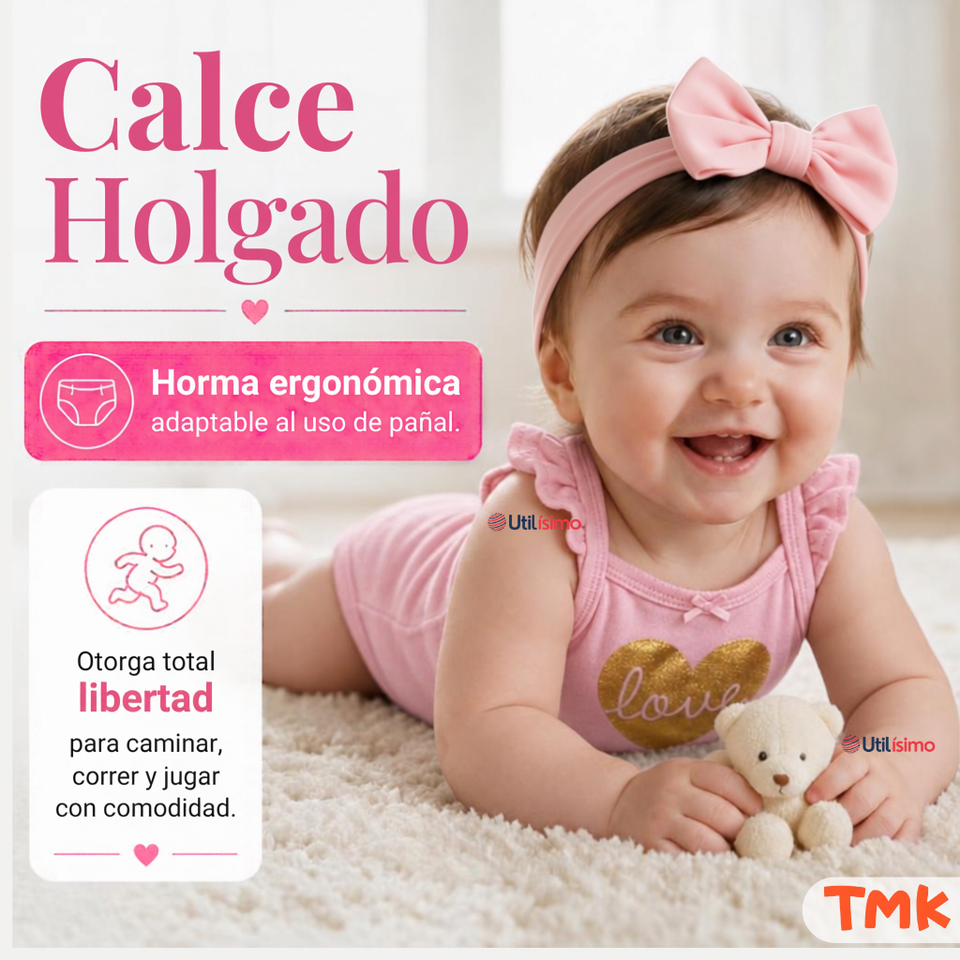 Pack 4 Bodys Sin Manga 100% Algodón Tedmimak Bebé Niña Pinki