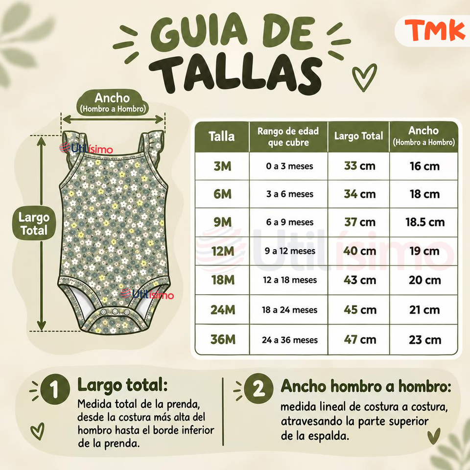 Pack 5 Bodys Sin Mangas 100% Algodón Tedmimak Bebé Niña Green