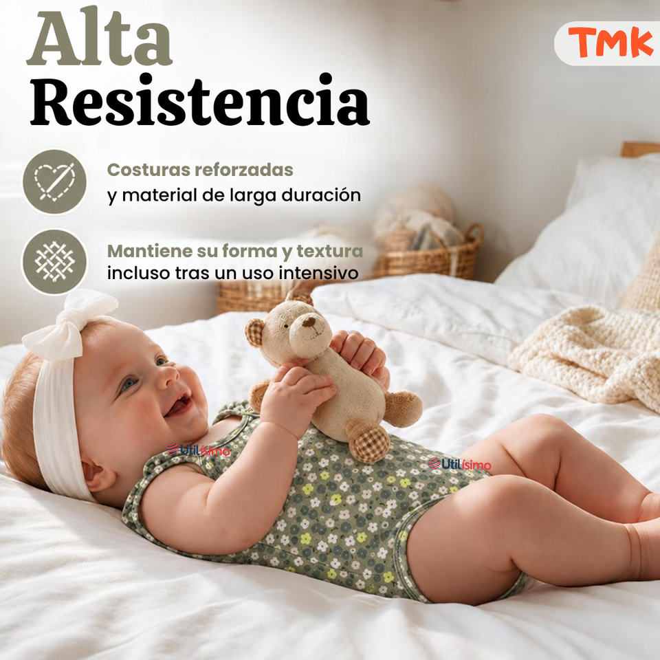 Pack 5 Bodys Sin Mangas 100% Algodón Tedmimak Bebé Niña Green