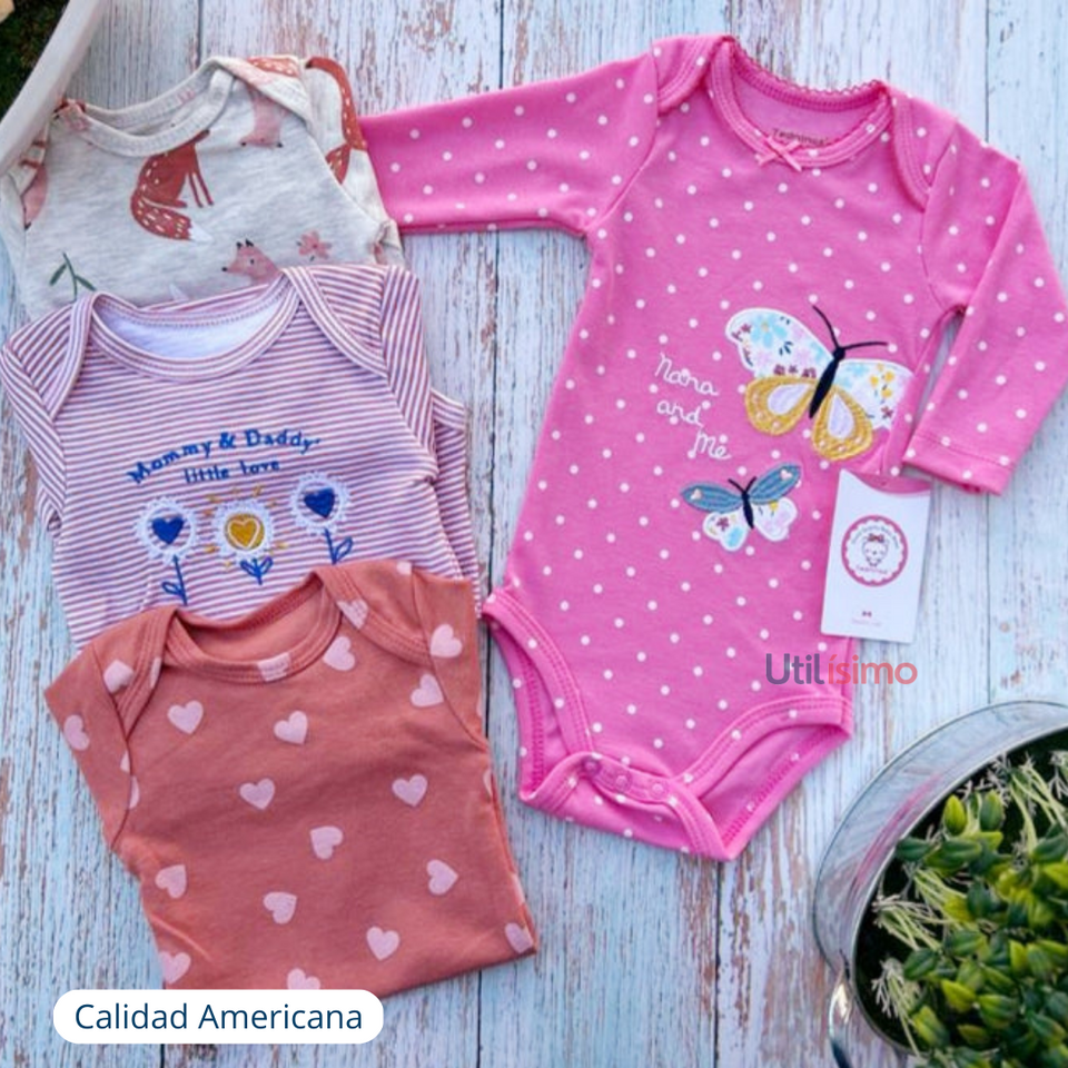 Pack bodys bebe niña 2025