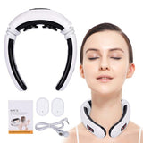Masajeador Inalámbrico Recargable con Electrodos y Discos Magnéticos Para Cuello, Hombro y Espalda - Envío Gratis