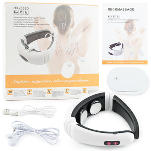 Masajeador Inalámbrico Recargable con Electrodos y Discos Magnéticos Para Cuello, Hombro y Espalda - Envío Gratis